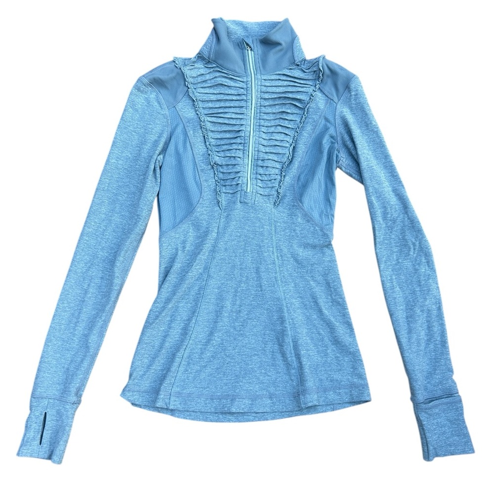 Lululemon Grayish Blue Quarter Zip Workout Pullover size Women’s size 2